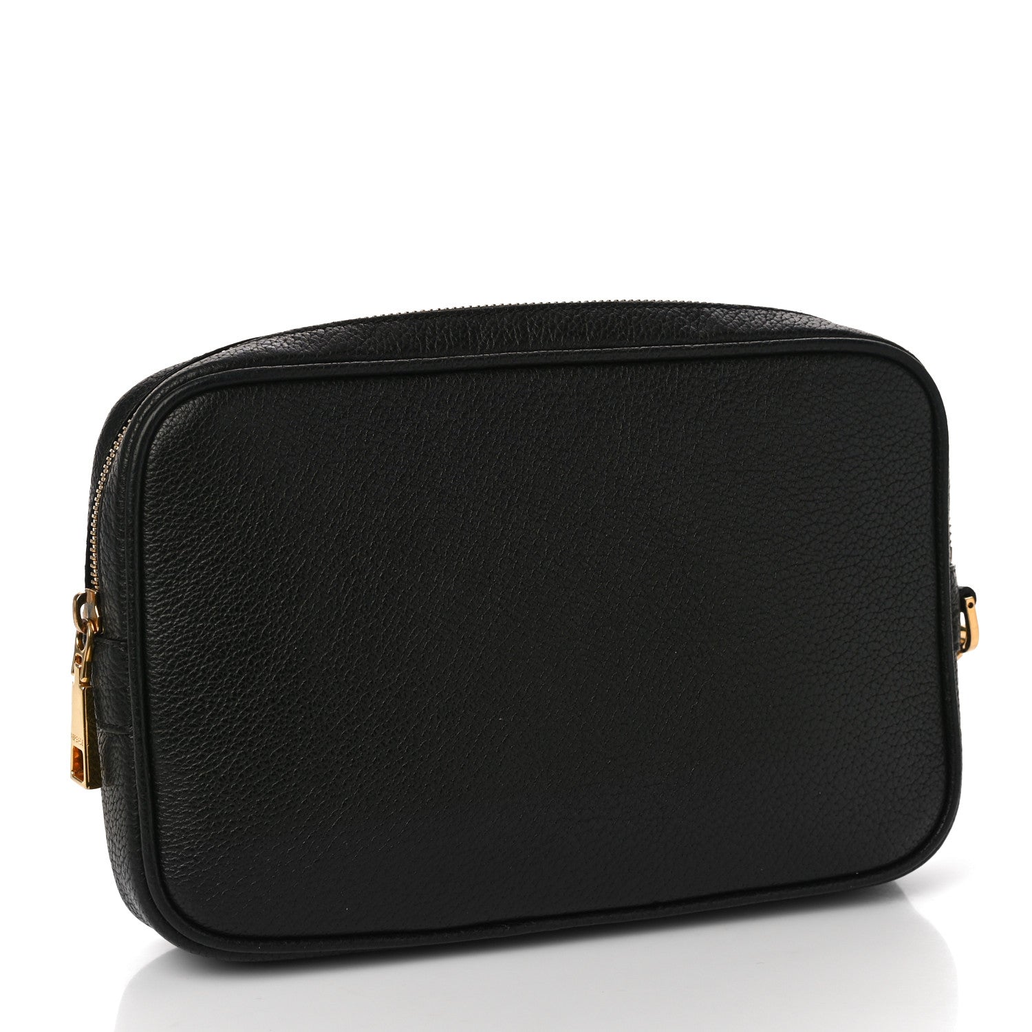 Versace Grained Calfskin Medusa Wristlet Pouch Black 3 of 10