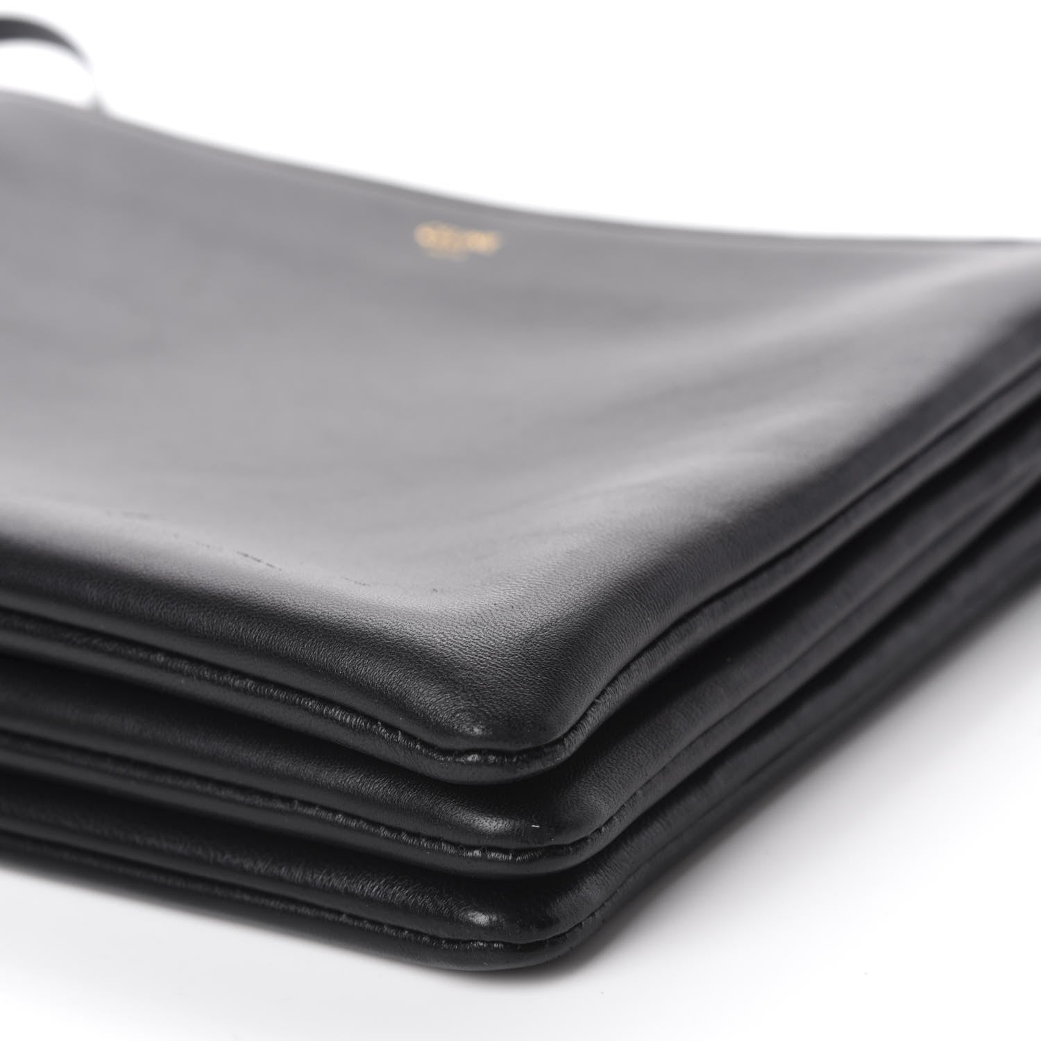 Celine Lambskin Large Trio Crossbody Bag Black 7 of 9