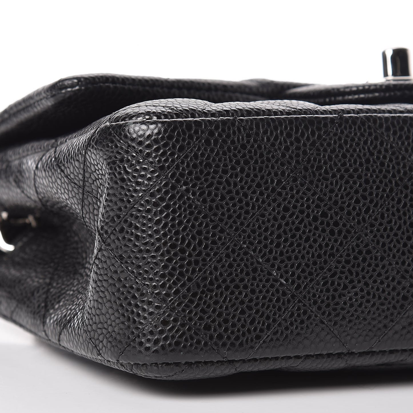 Caviar Quilted Mini Rectangular Flap Black
