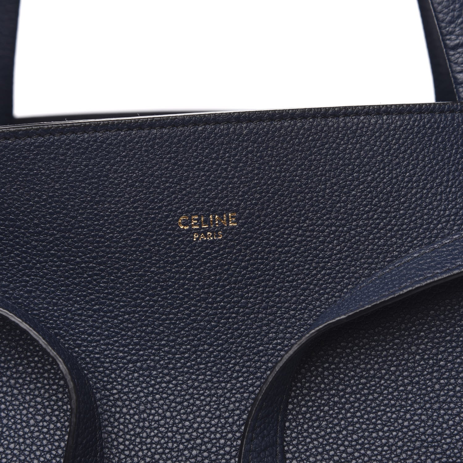 Celine Soft Grained Calfskin Small Belt Cabas Phantom Navy Blue 9 of 9