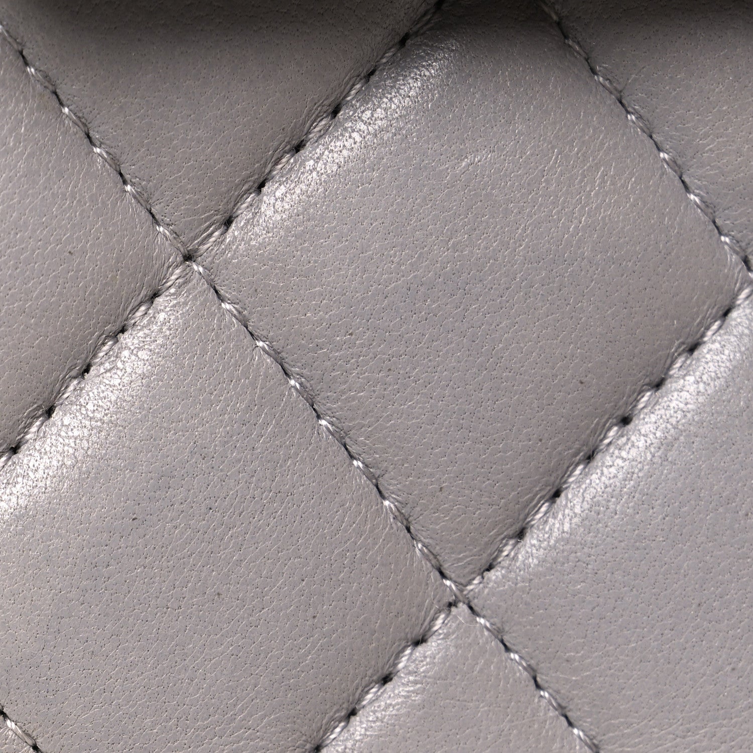 Chanel Lambskin Quilted Mini Rectangular Flap Grey 11 of 12