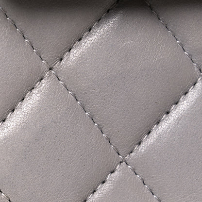 Chanel Lambskin Quilted Mini Rectangular Flap Grey 11 of 12