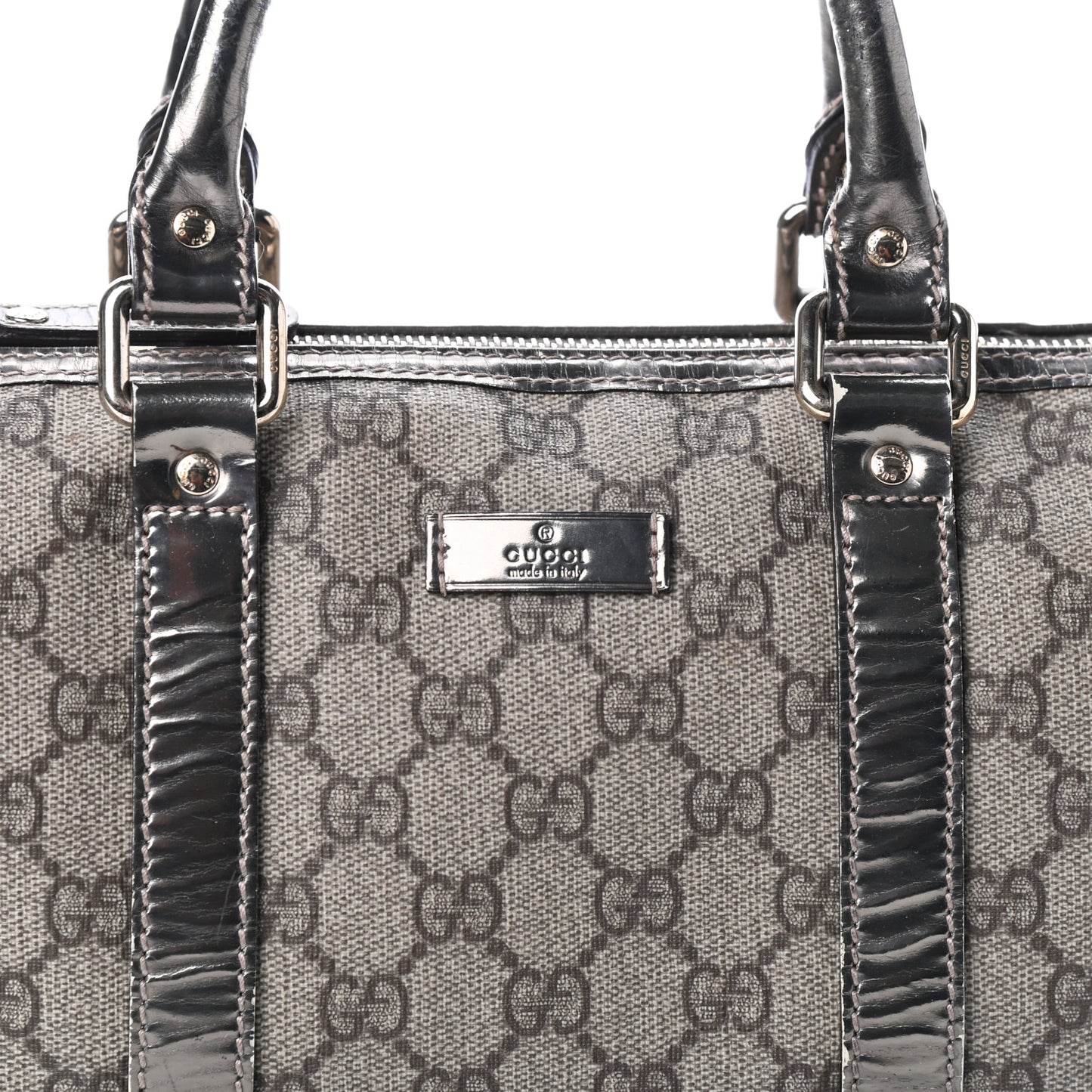 GG Plus Monogram Small Joy Boston Metallic