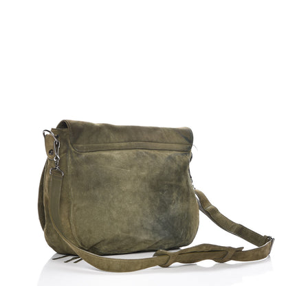 Balenciaga Suede Baby Daim Folk Messenger Green 3 of 10