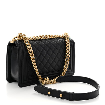 Chanel Caviar Quilted Medium Boy Flap Black 3 of 9