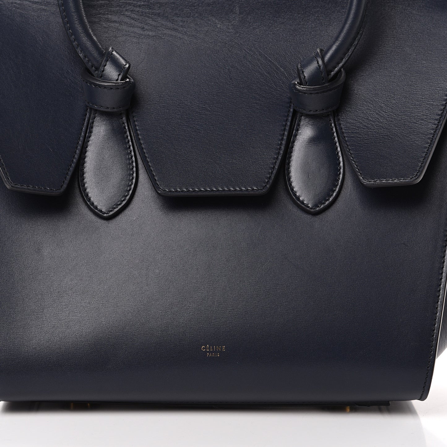 Smooth Calfskin Small Tie Knot Tote Midnight