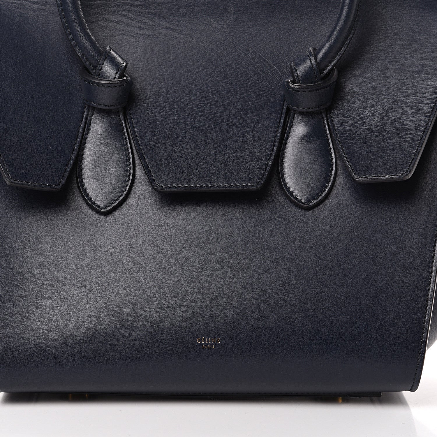Celine Smooth Calfskin Small Tie Knot Tote Midnight 7 of 13