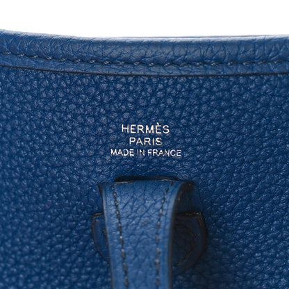 Hermes Taurillon Clemence Zigzag Evelyne TPM Bleu Saphir Bleu Zellige Indigo Black 6 of 9