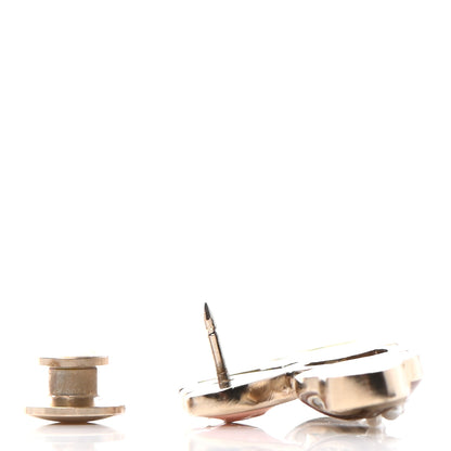 Chanel Metal Resin Pearl I Love Coco Brooch Gold Brown Pink 4 of 7