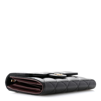 Chanel Caviar Quilted Medium Flap Wallet Black 8 of 17