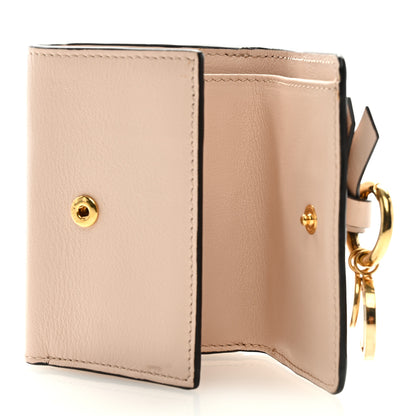 Chloe Calfskin Alphabet Mini Trifold Wallet Cement Pink 5 of 6