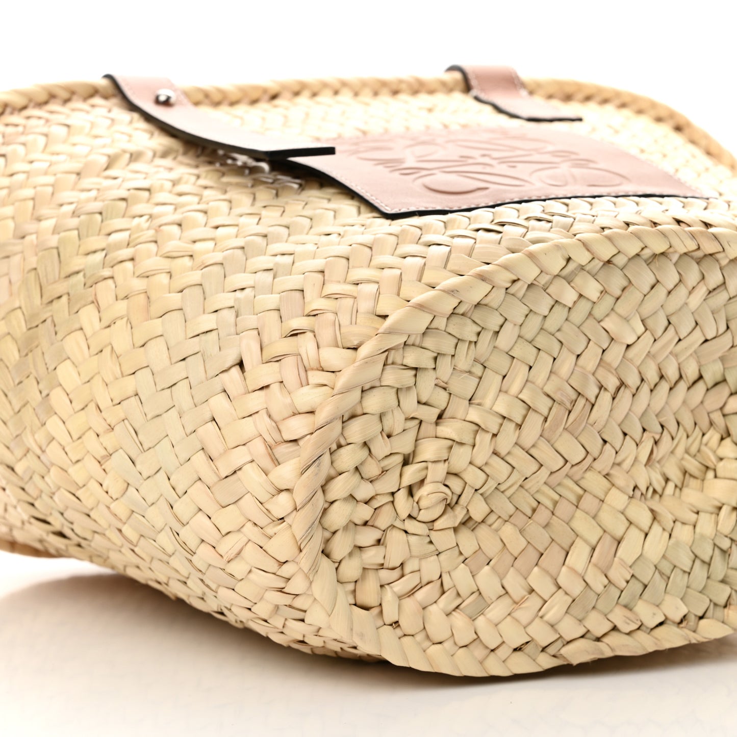 Raffia Medium Basket Tote Bag Natural Tan