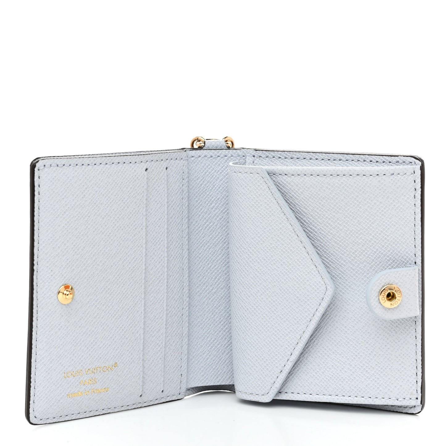 Monogram LV Charms Pocket Wallet Azure Blue