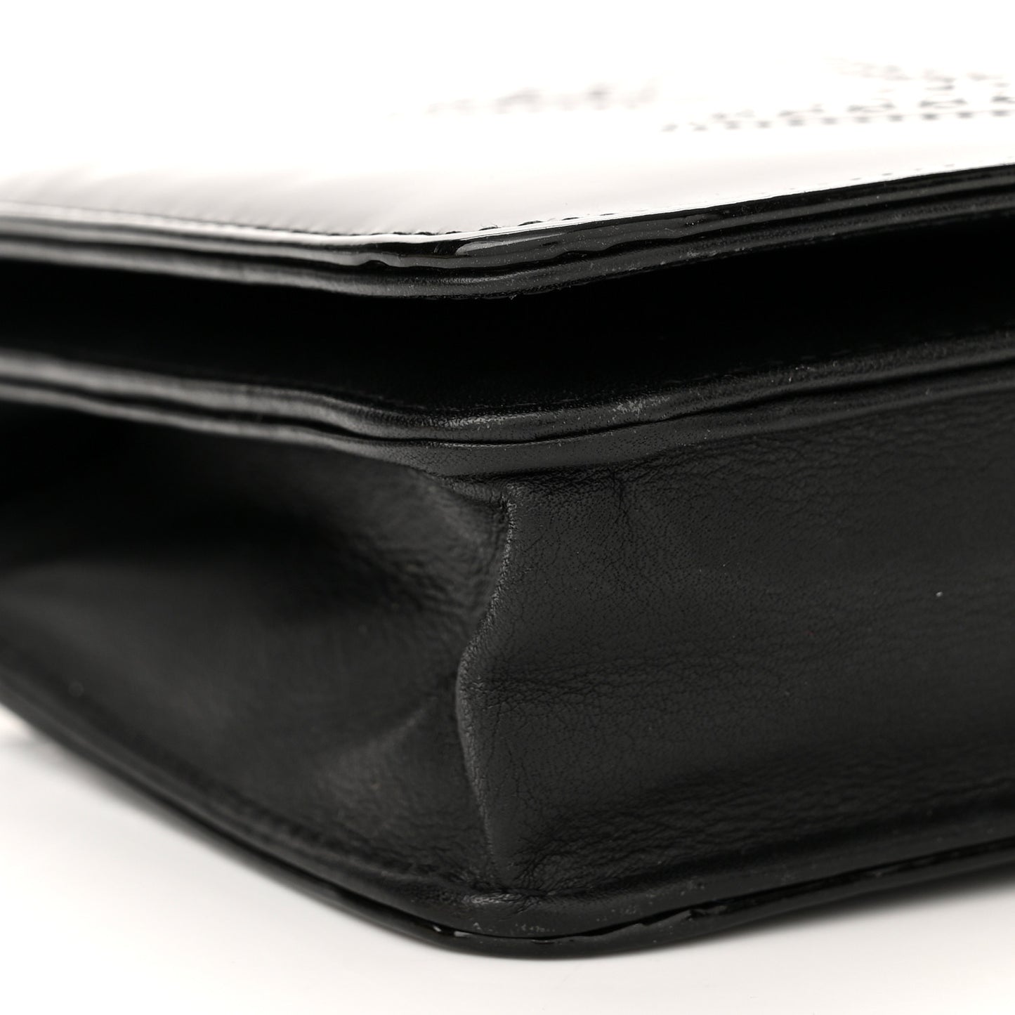 Patent Strass Wallet On Chain WOC Black