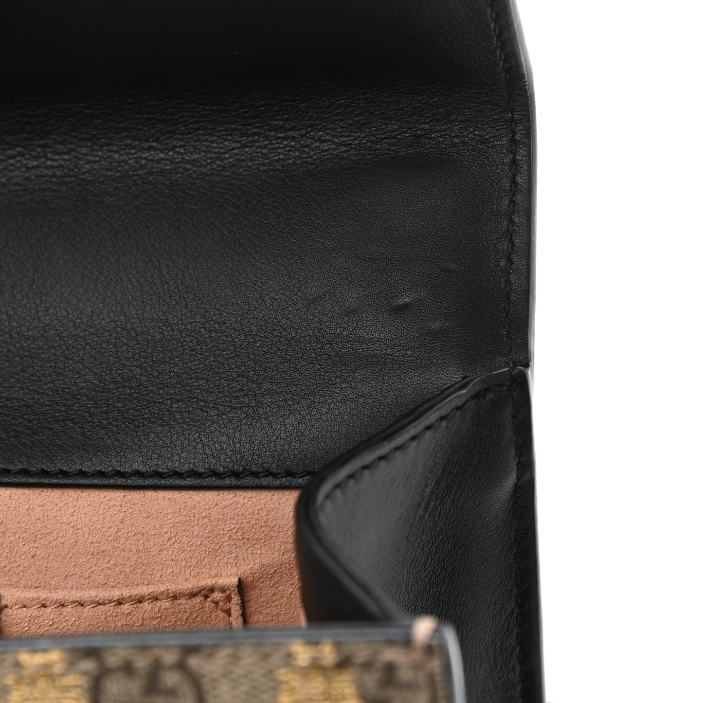 GG Supreme Monogram Bees Small Padlock Shoulder Bag Black