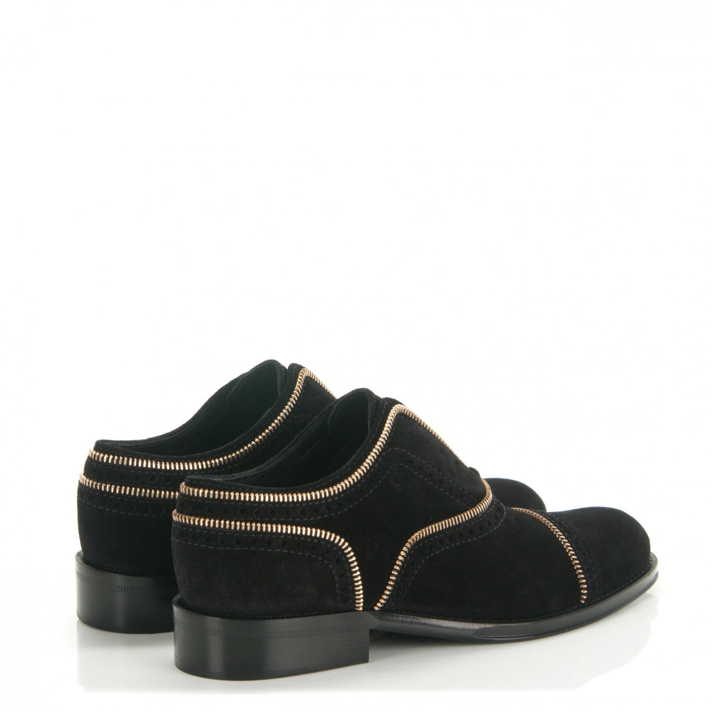 Suede Tomboy Richelieu Oxford Flats 38 Black