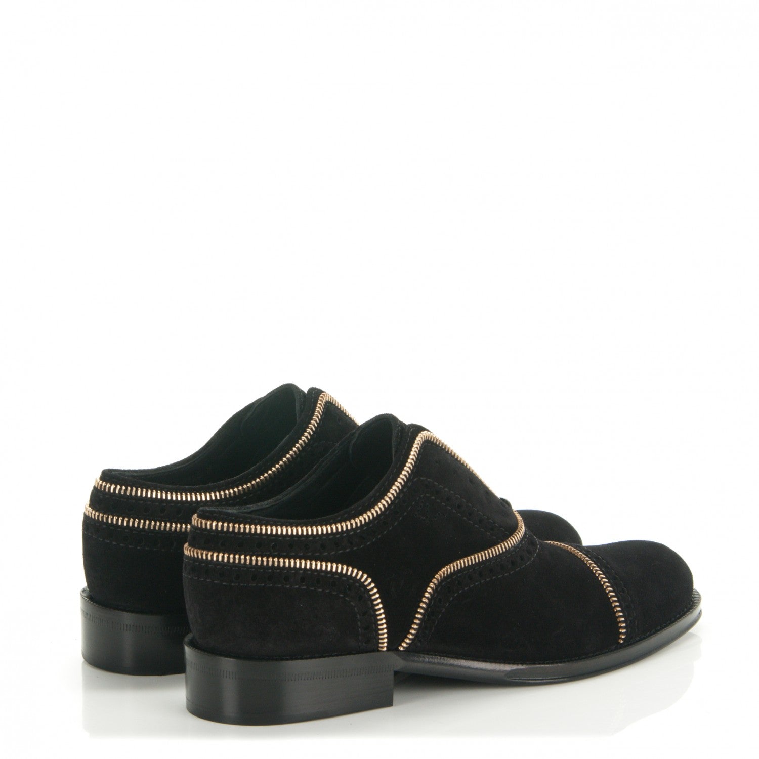 Louis Vuitton Suede Tomboy Richelieu Oxford Flats 38 Black 4 of 7