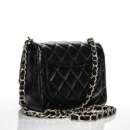 Chanel Lambskin Quilted Mini Square Flap Black 3 of 8