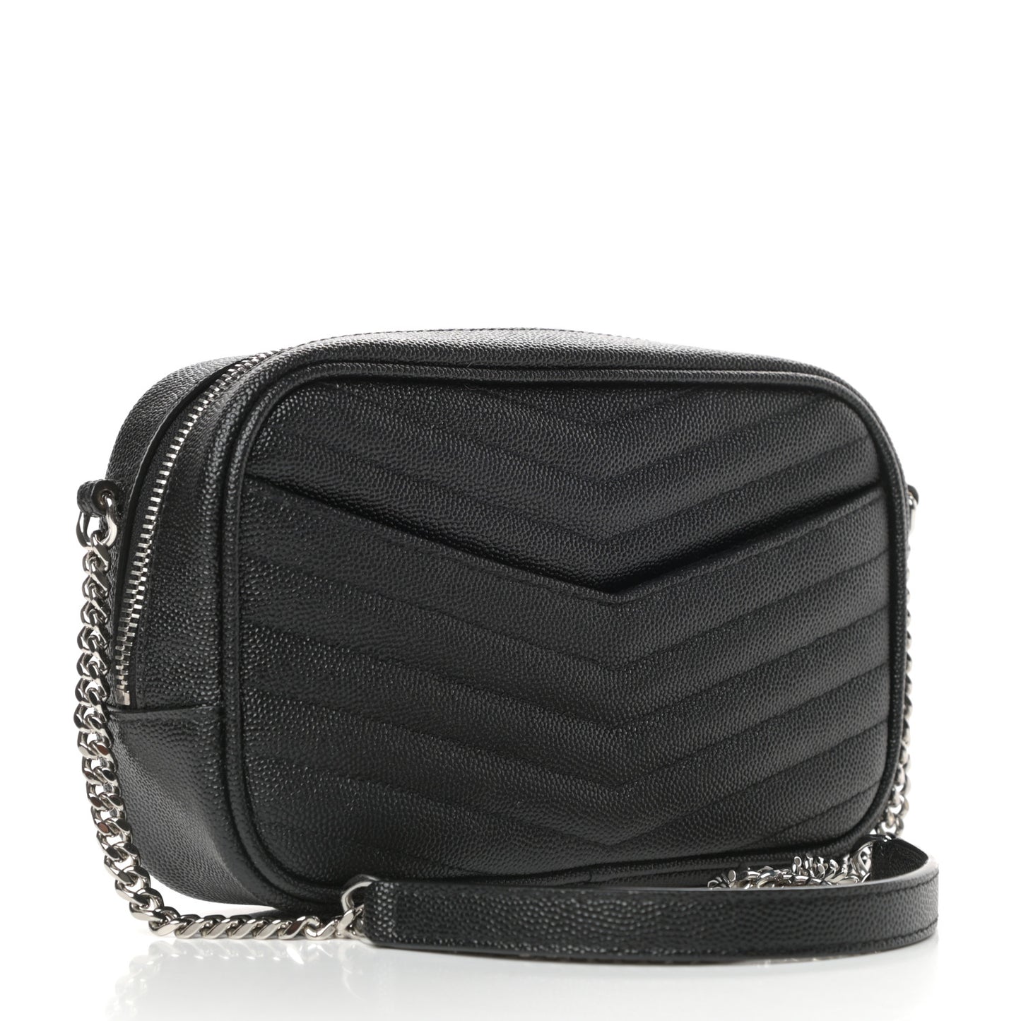 Grain De Poudre Matelasse Monogram Mini Lou Camera Bag Black