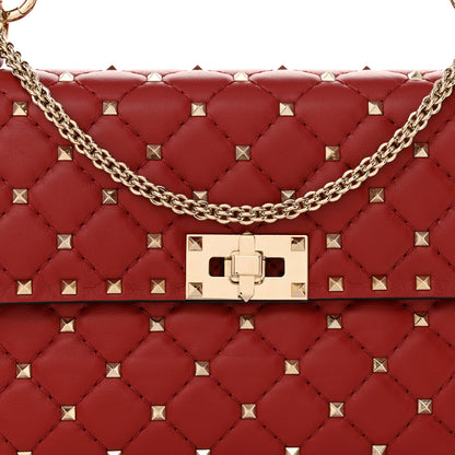 Valentino Garavani Nappa Medium Rockstud Spike Shoulder Bag Rosso Valentino 7 of 9