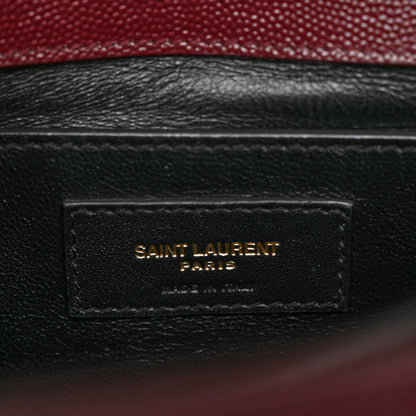 Saint Laurent Grain de Poudre Medium Classic Monogram Cassandra Top Handle Rouge Legion 6 of 10