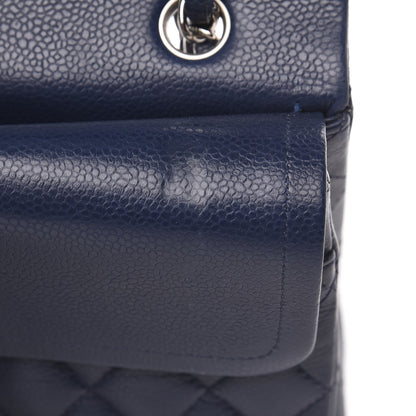Chanel Caviar Quilted Medium Double Flap Navy 13 of 16