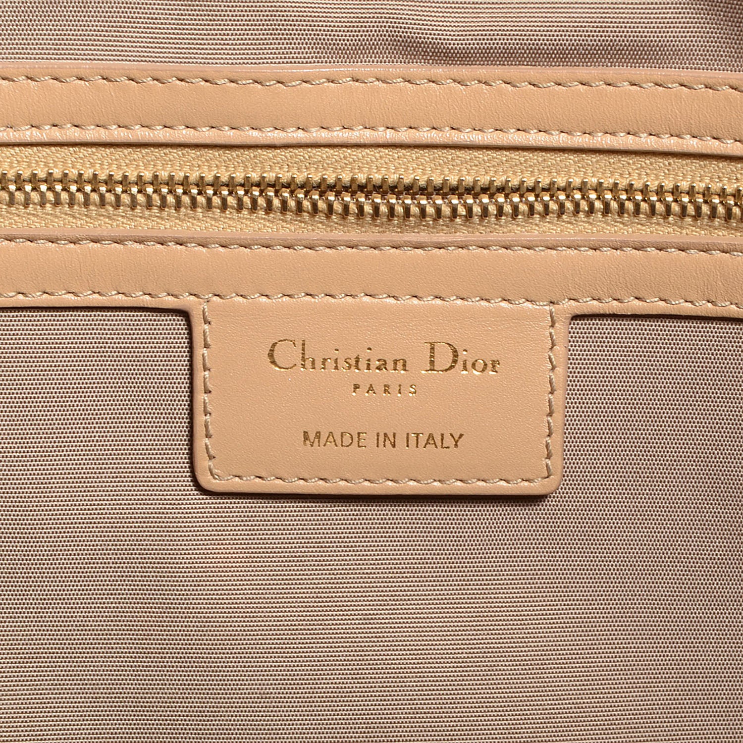 Christian Dior Coated Canvas Cannage Medium Panarea Tote Beige 6 of 7