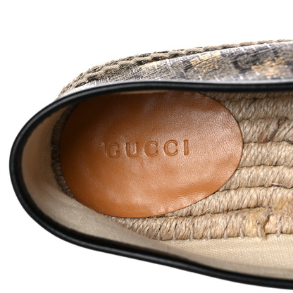 Gucci GG Supreme Monogram Bees Espadrille Flats 40 Beige Ebony Oro Black 7 of 10