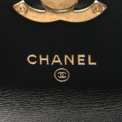 Chanel Calfskin Quilted Perfect Fit Coin Purse With Chain Black 6 of 12