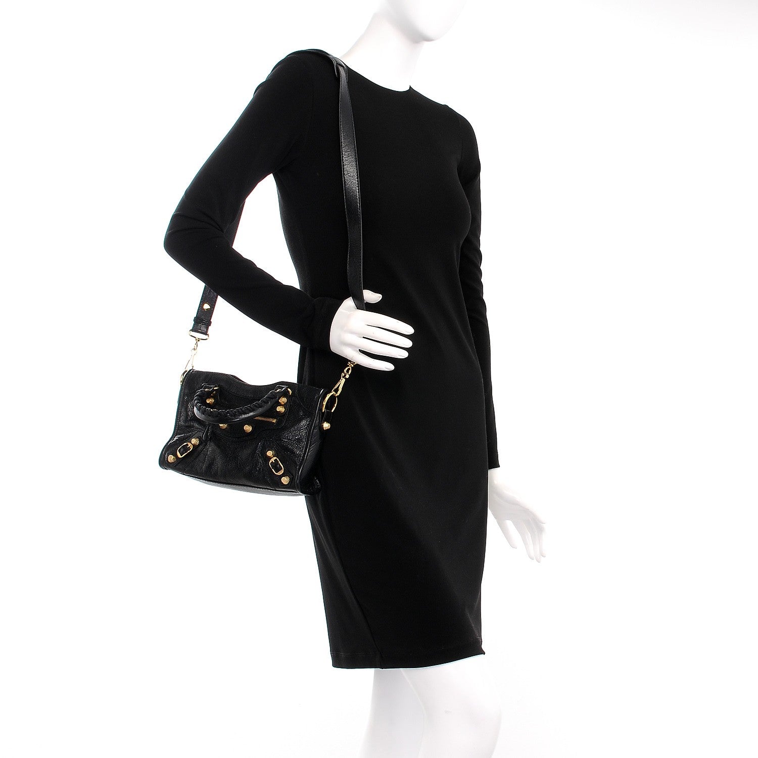 Balenciaga Agneau Giant 12 Gold Hardware Mini City Black 2 of 7