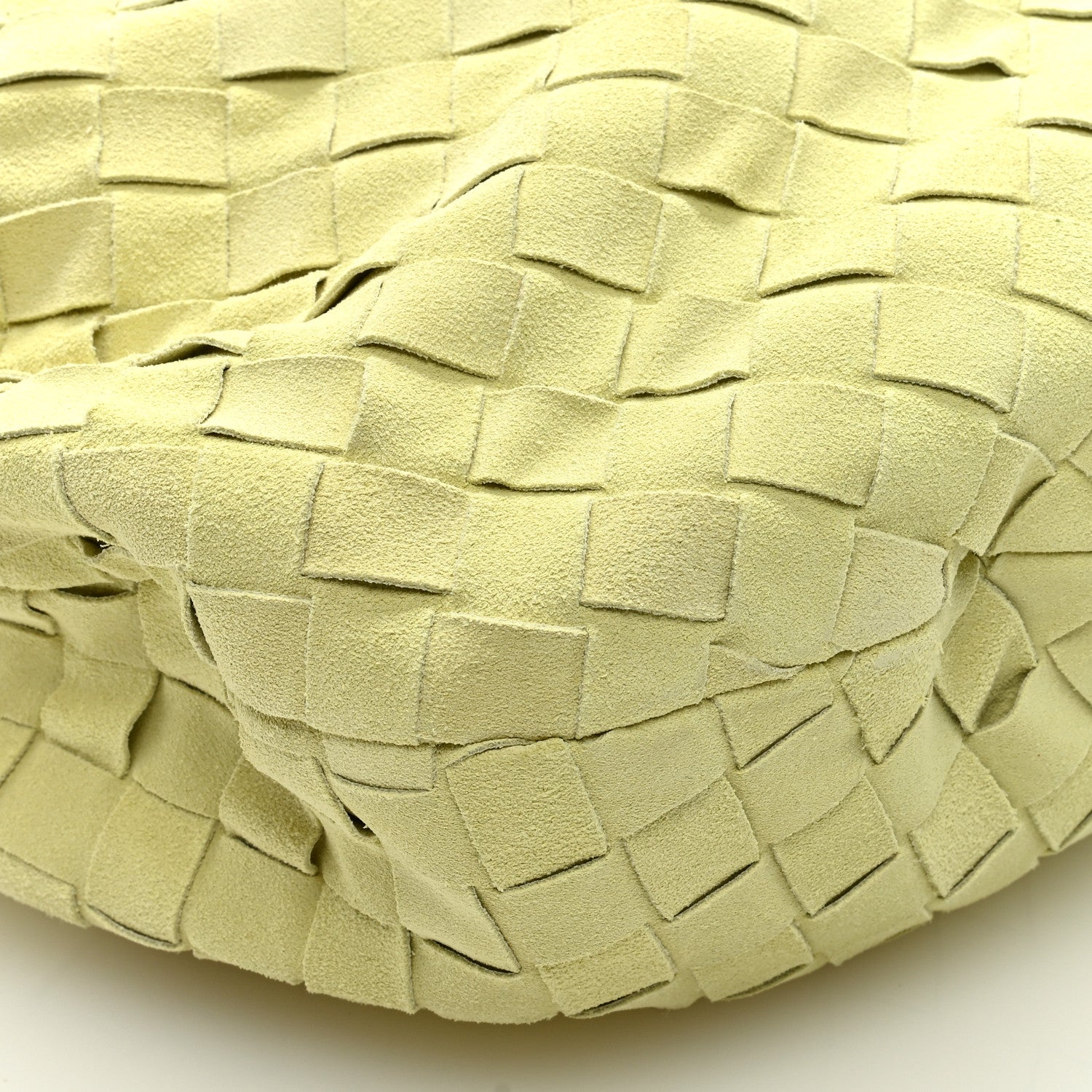 Bottega Veneta Suede Calfskin Intrecciato Teen Jodie Hobo Lemon Wash 7 of 8