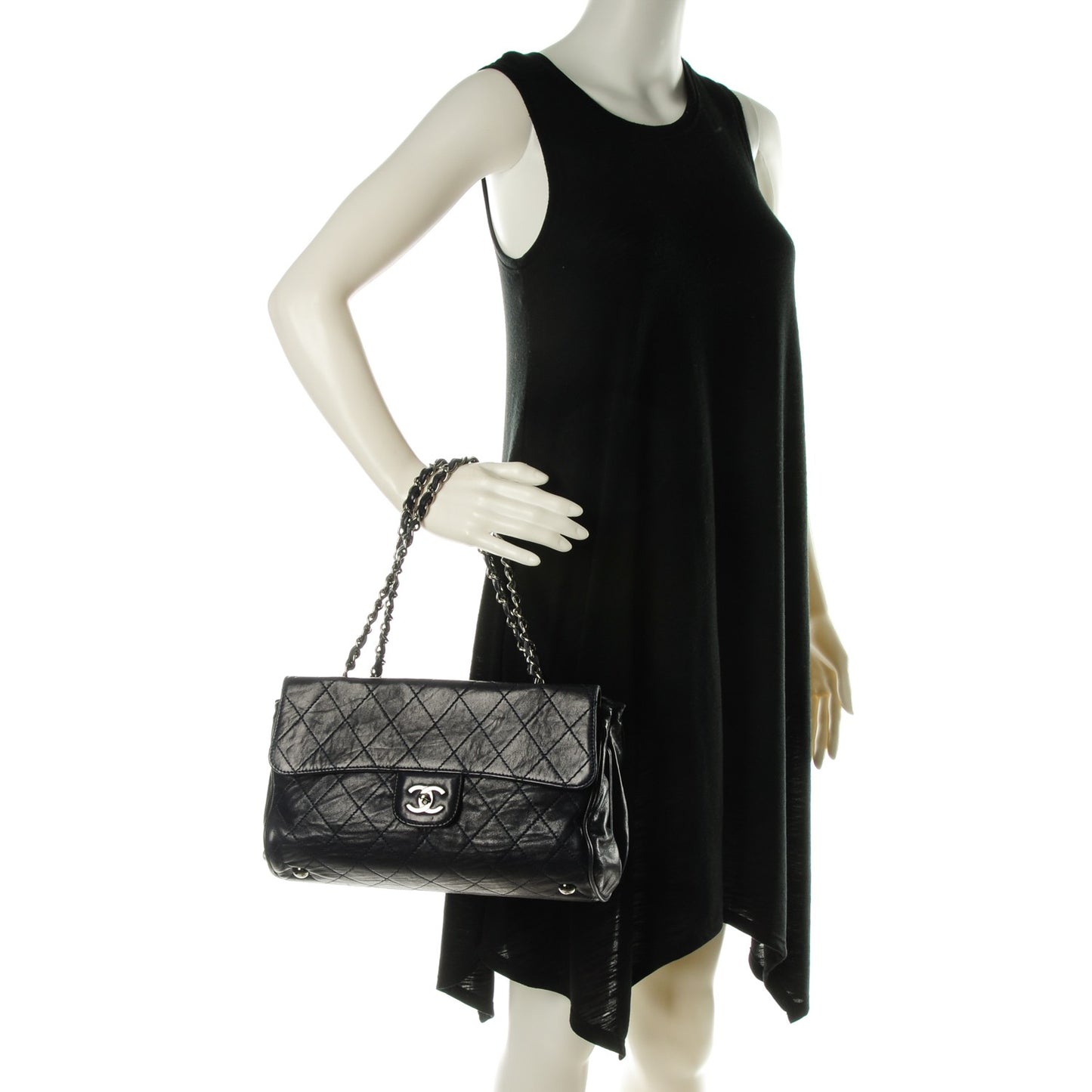 Lambskin Quilted Ritz Flap Navy