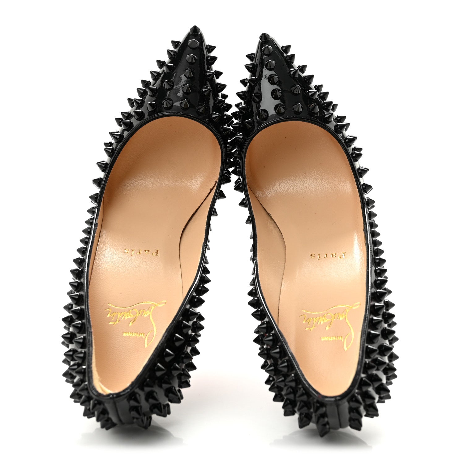 Christian Louboutin Patent Pigalle Spikes 120 Pumps 36.5 Black 2 of 8