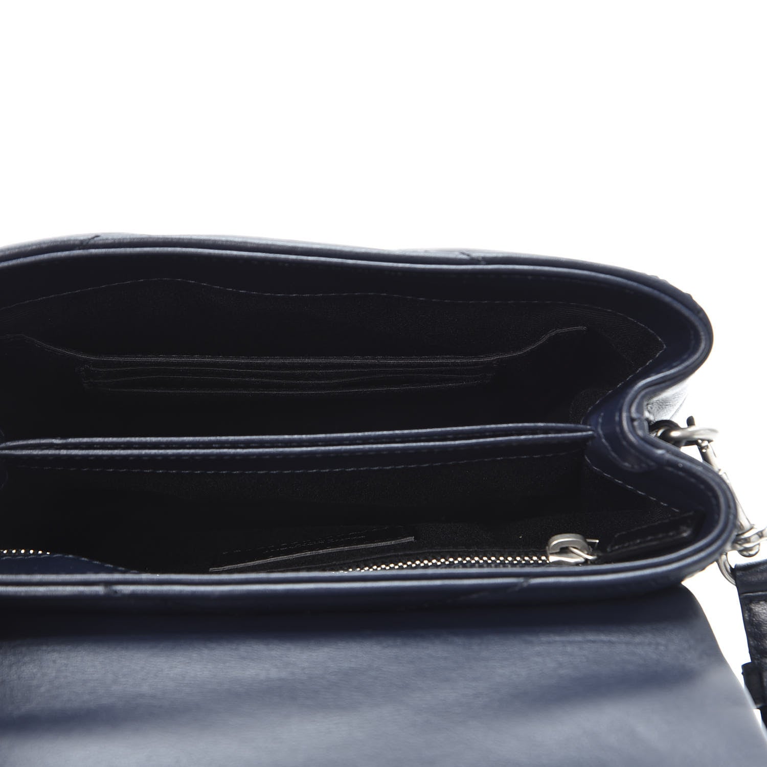 Saint Laurent Calfskin Y Quilted Monogram Toy Loulou Chain Satchel Medium Blue 4 of 10