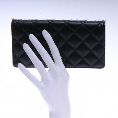 Chanel Lambskin Quilted Yen Wallet Black 2 of 8
