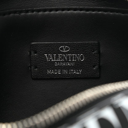 Valentino Garavani Calfskin VLTN Times Wash Bag Black White 6 of 6