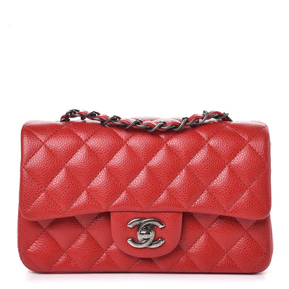 Chanel Caviar Quilted Mini Rectangular Flap Red 1 of 8