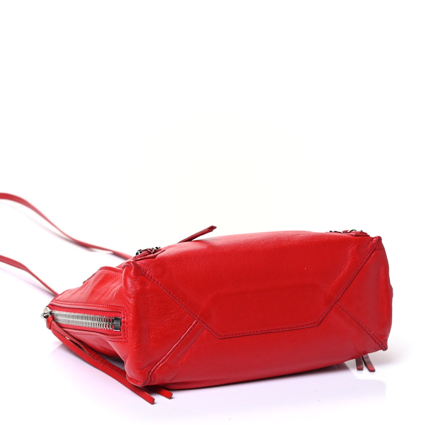Veau Souple Papier Mini A4 Tote Rouge Cerise