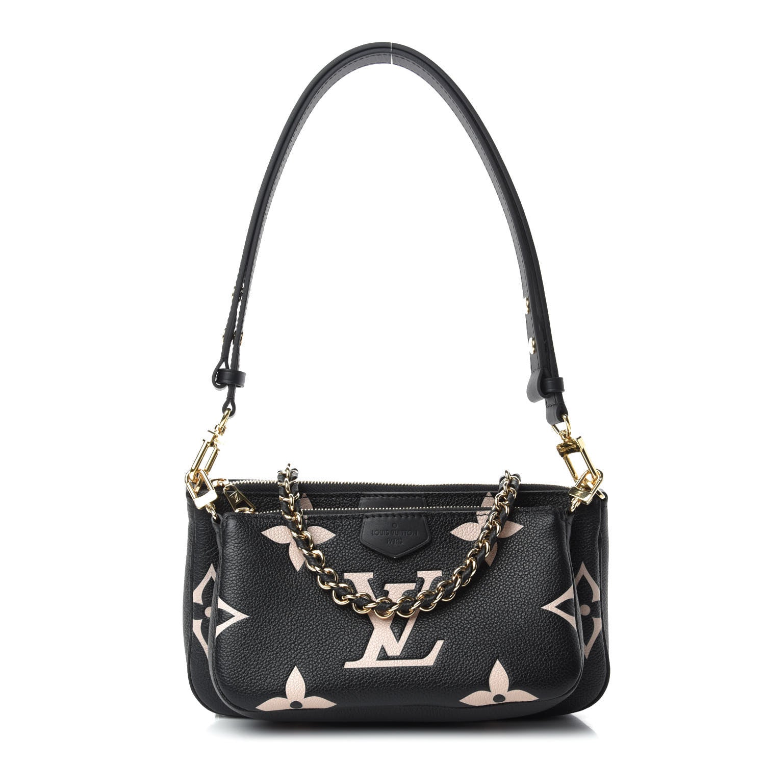 Louis Vuitton Empreinte Monogram Giant Multi Pochette Accessories Black Beige 1 of 10