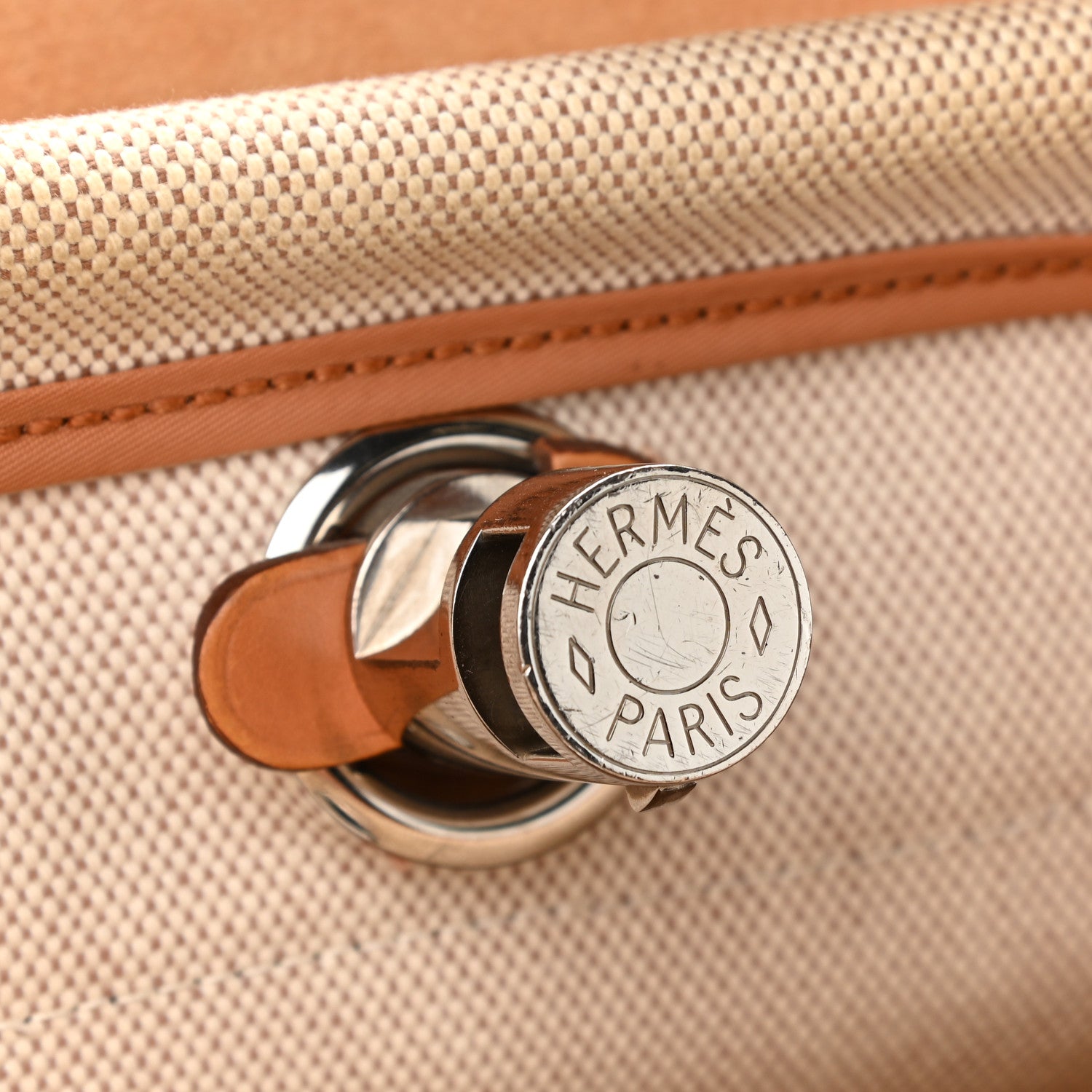 Hermes Vache Hunter Toile H Herbag Zip 31 PM Natural 6 of 17