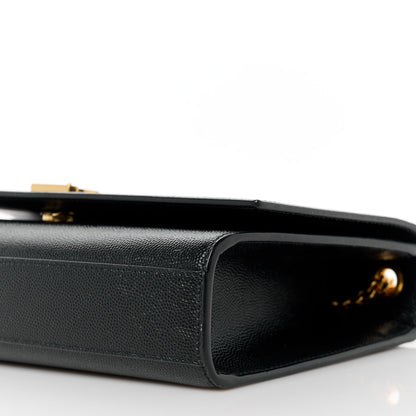 Saint Laurent Grain De Poudre Medium Classic Monogram Kate Satchel Black 11 of 11