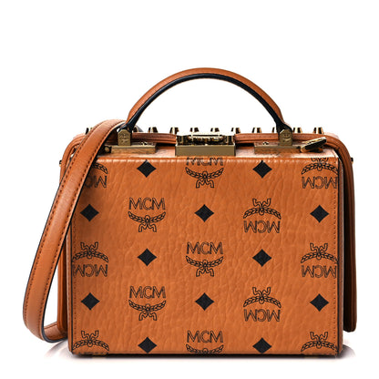 MCM Visetos Small Berlin Crossbody Cognac 1 of 11