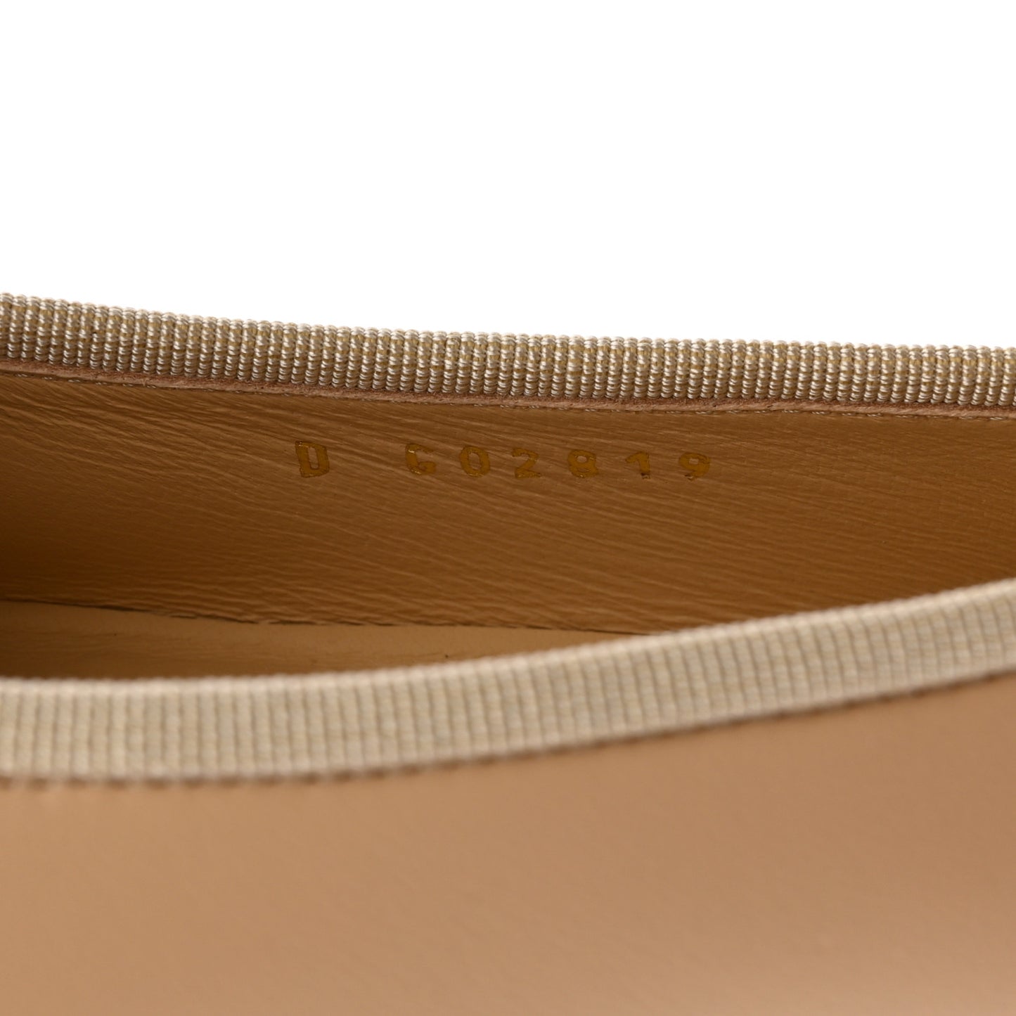 Lambskin Cap Toe CC Ballerina Flats 38 Beige Black