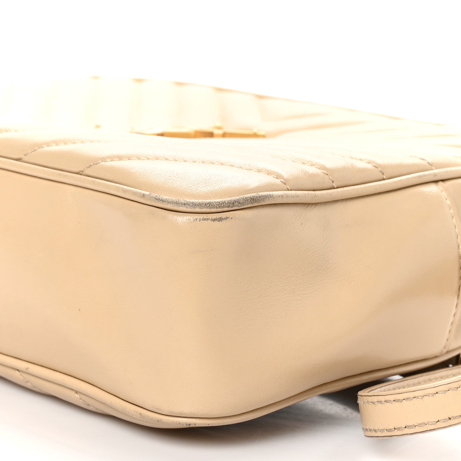 Saint Laurent Calfskin Matelasse Monogram Lou Camera Bag Dark Beige 10 of 19