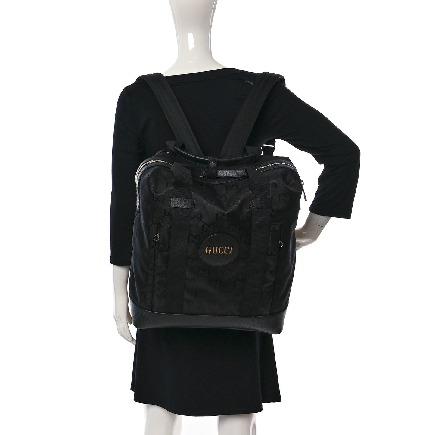 Econyl Nylon Monogram Off The Grid Tote Backpack Black
