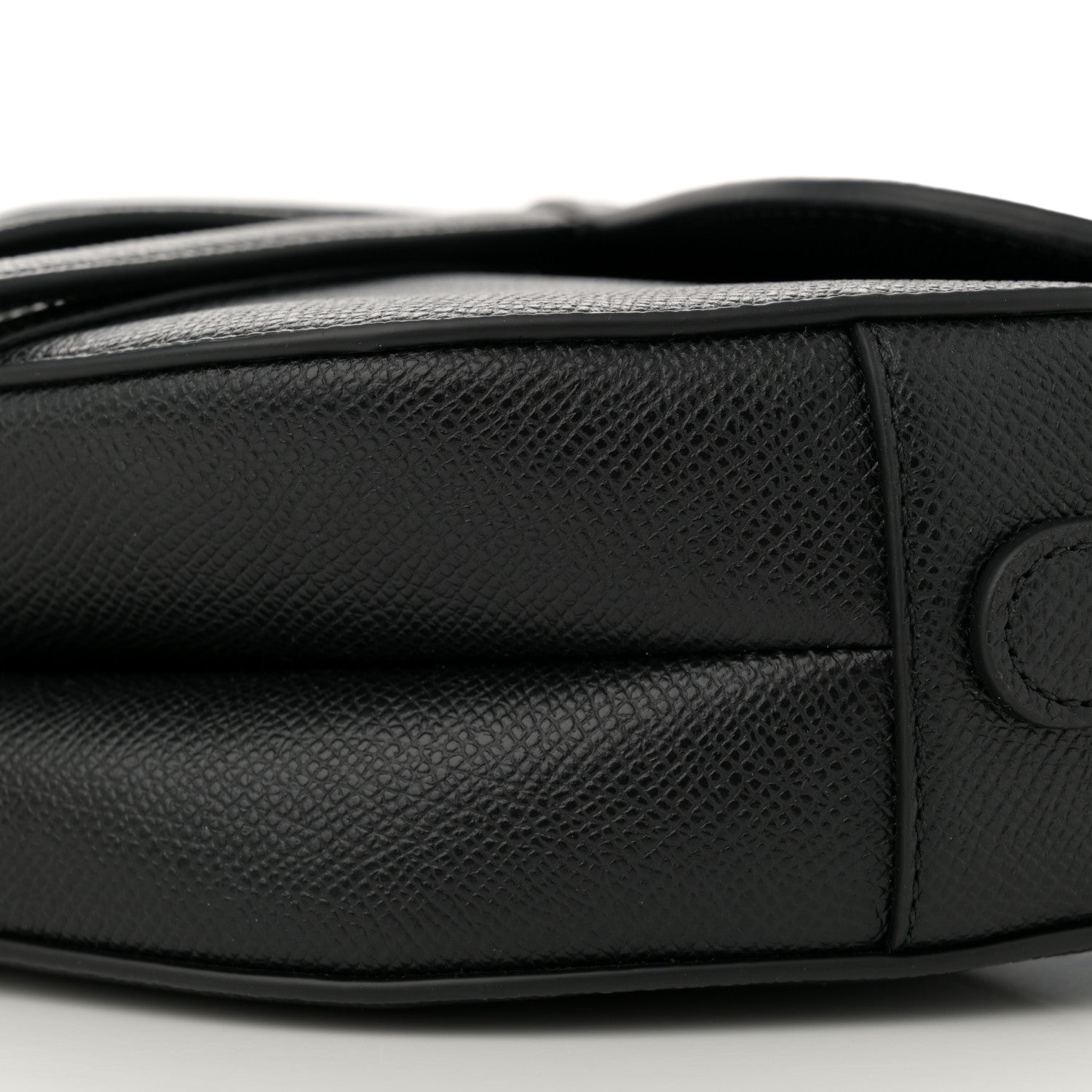 Christian Dior Grained Calfskin Saddle Bag With Strap Black 10 of 10