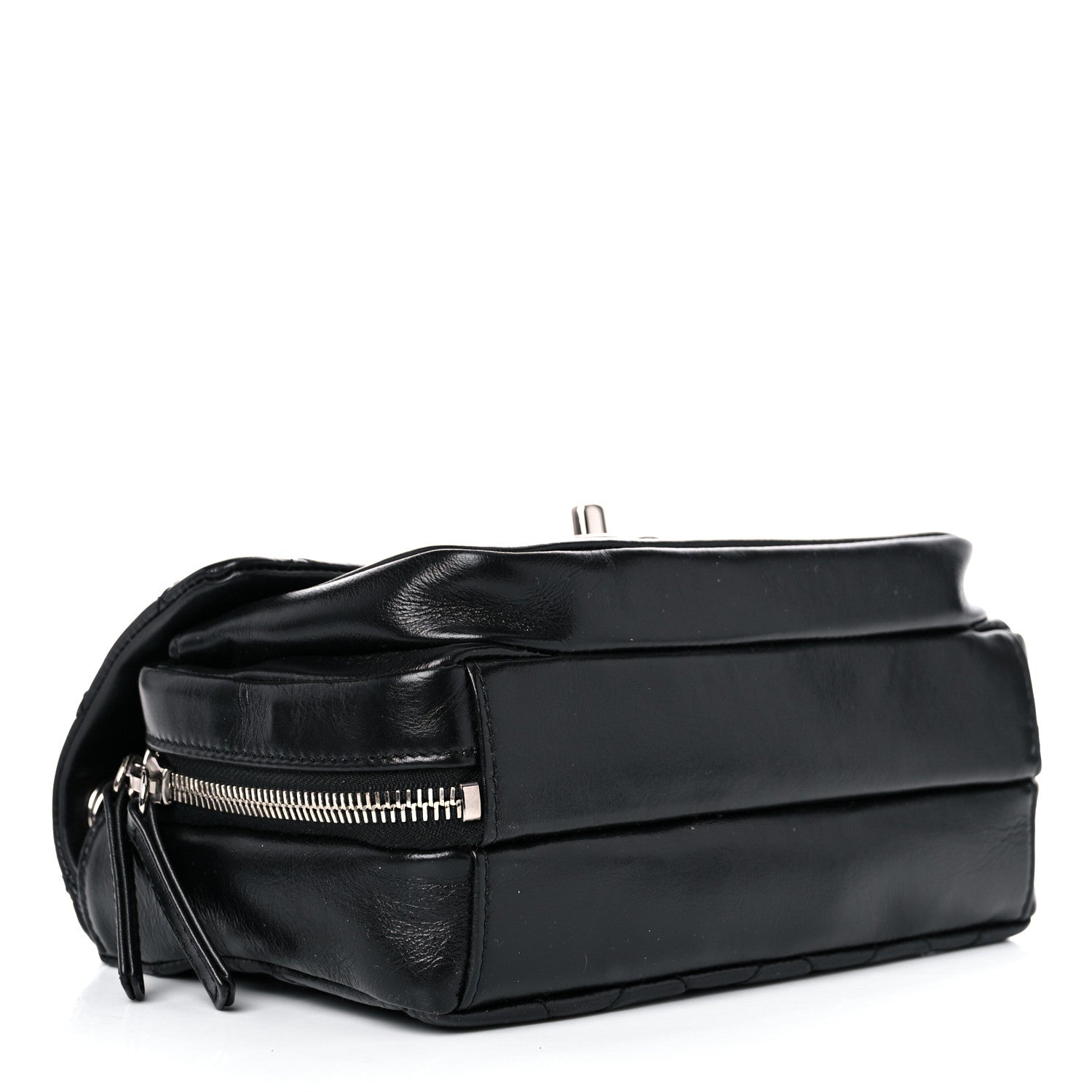 Chanel Aged Calfskin Quilted Express Zip Around Flap Black 4 of 12