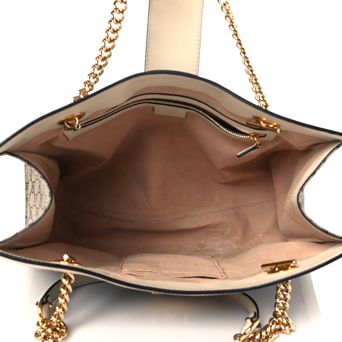 GG Supreme Monogram Medium Padlock Tote White