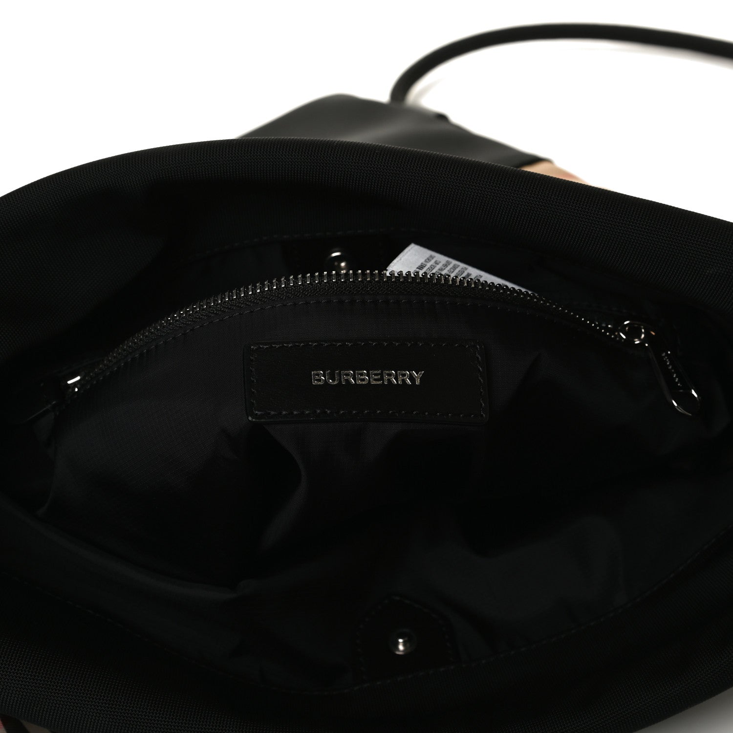 Burberry Printed Canvas Drawstring Bachpack Black 5 of 11