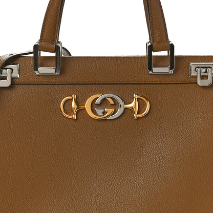 Gucci Grainy Calfskin Medium Zumi Top Handle Bag Friky Taupe 10 of 12